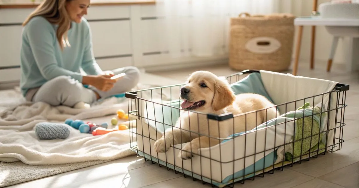 crate training a puppy